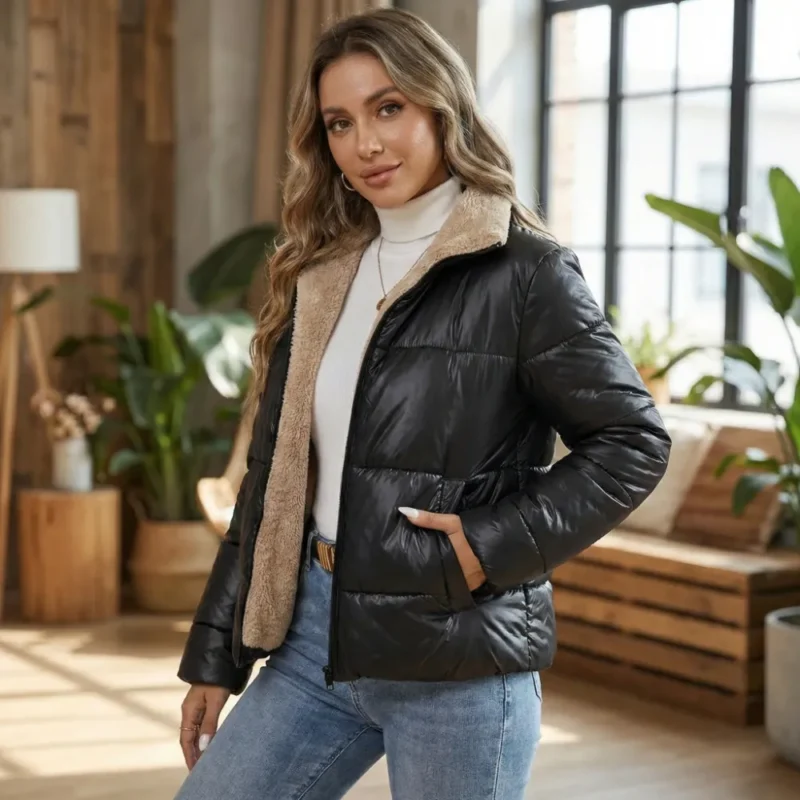 he48ibella Carmen | Chaqueta corta acolchada de lana