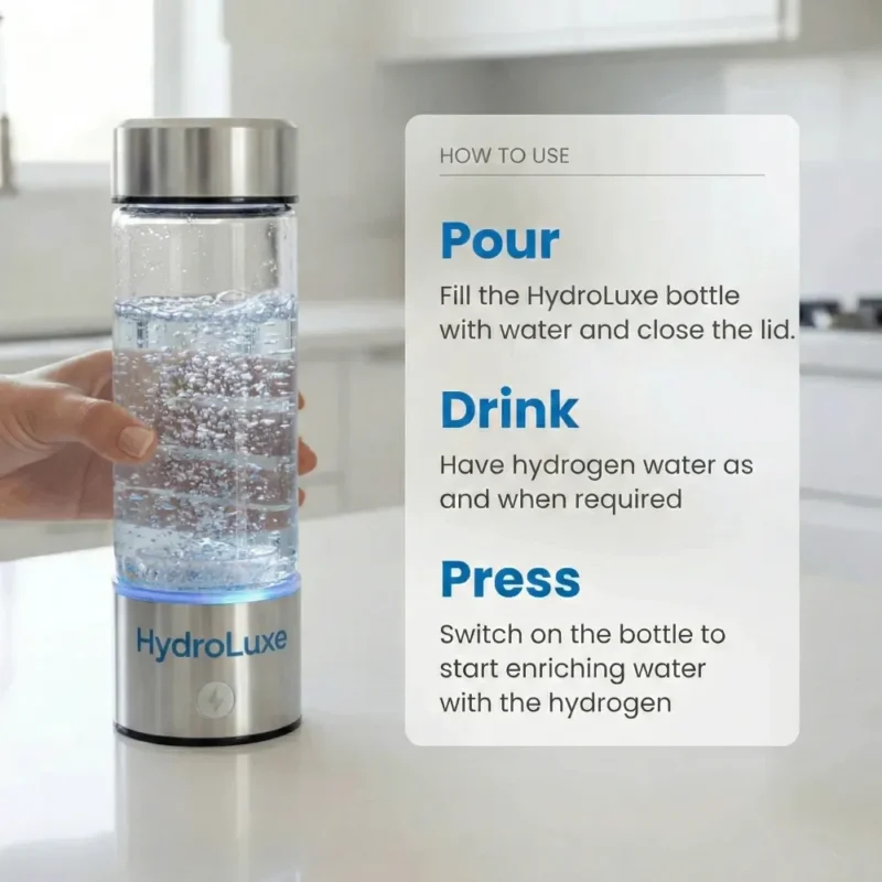 hydrolu9e HydroLuxe Hydrogen Bottle